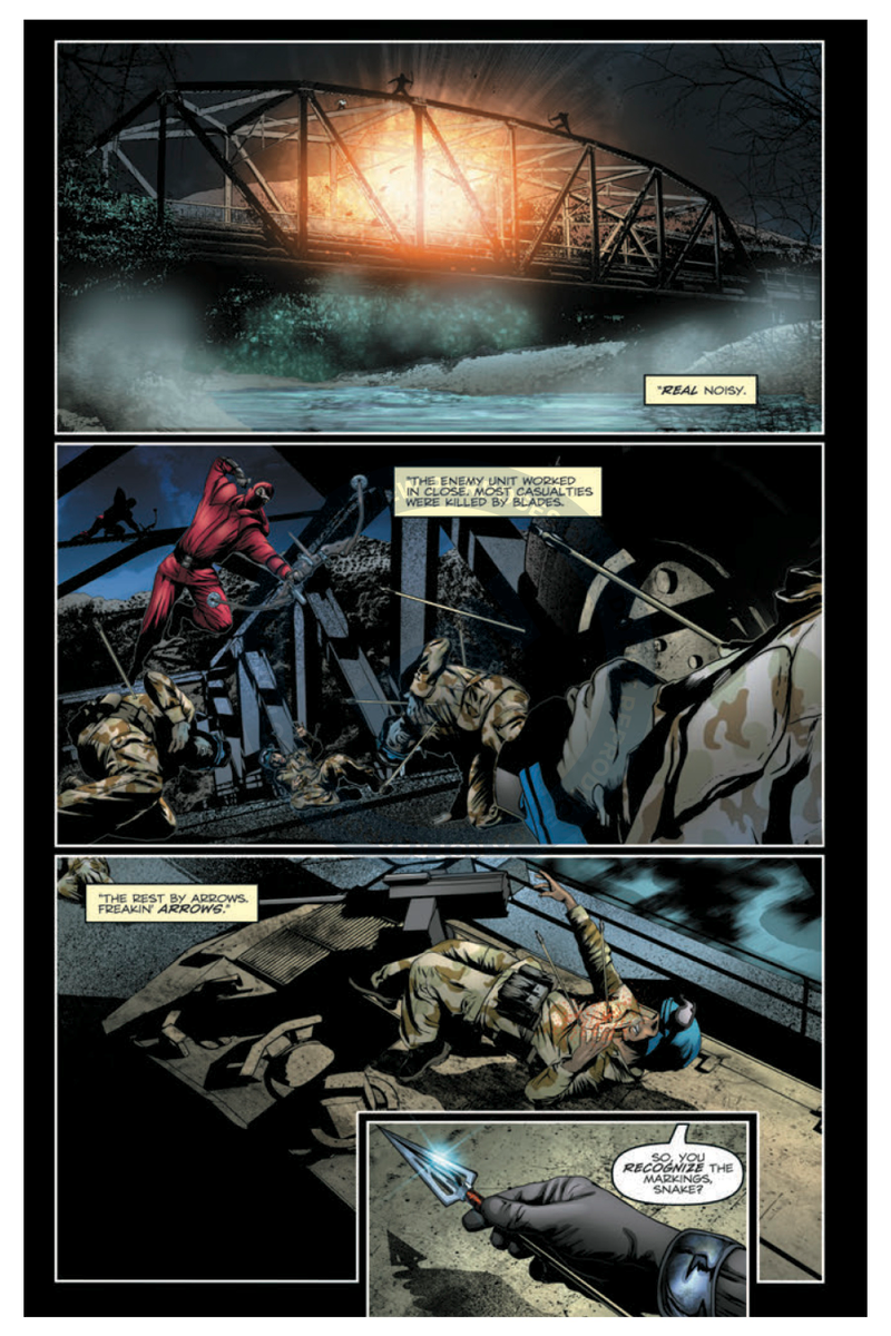 Illustration for article titled In the latest G.I. Joe comic, Snake Eyes goes to war with a zillion ninjas